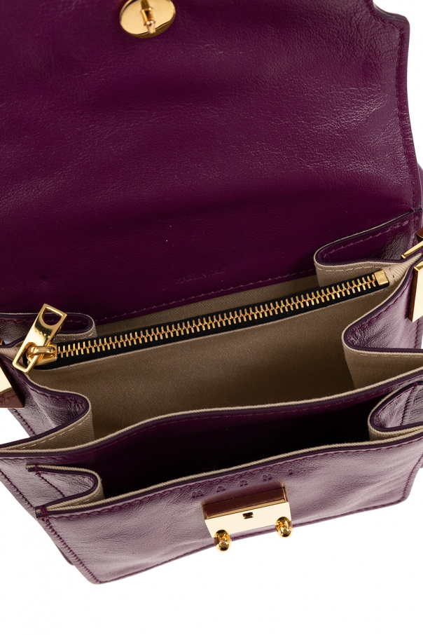 Плетёная сумка marni - Purple 'Trunk' shoulder bag Marni